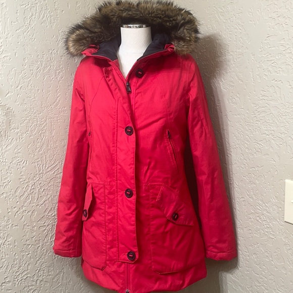 The North Face goose down coat. Small in great shape!
